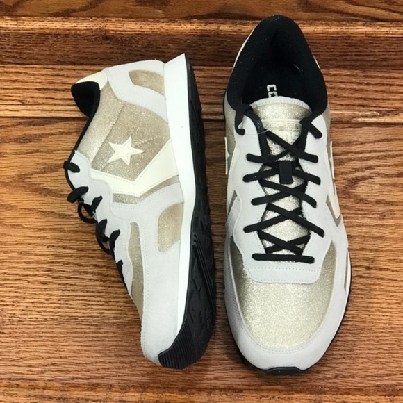 Converse Auckland Racer Ox Gold Vaporous Grey White Shoes - Picture 3 of 8